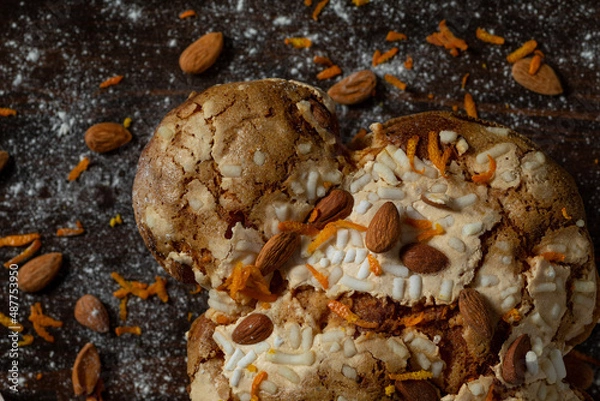 Obraz Easter cake on a wooden table
