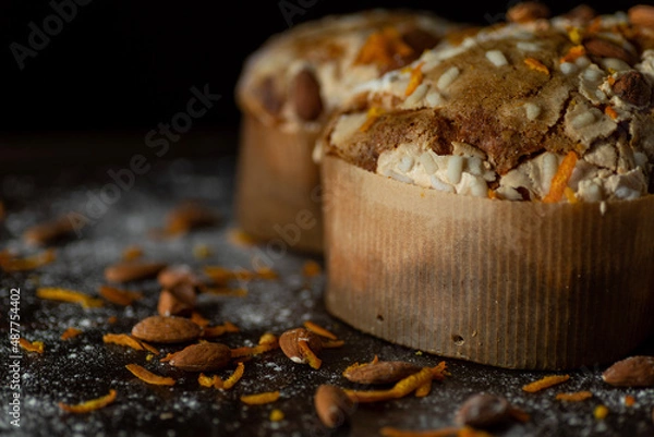 Obraz Easter cake on a wooden table