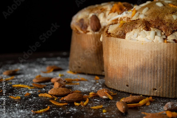 Obraz Easter cake on a wooden table