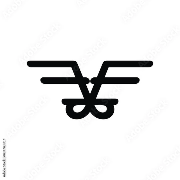 Obraz Initial FF modern minimalist logo design