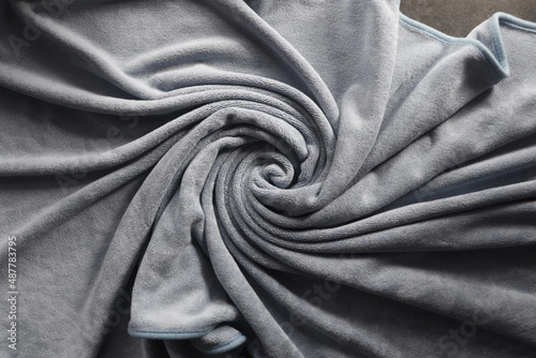 Obraz Silver grey blanket background