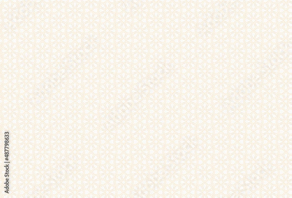 Fototapeta Seamless abstract floral pattern. Vector gold and white line background. Modern simple wallpaper, Graphic element. Vector illustration