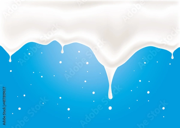 Fototapeta A splash of milk. No transparencies CMYK Vector illustration. Easy to print. Customizable, Easy to edit and change colors.