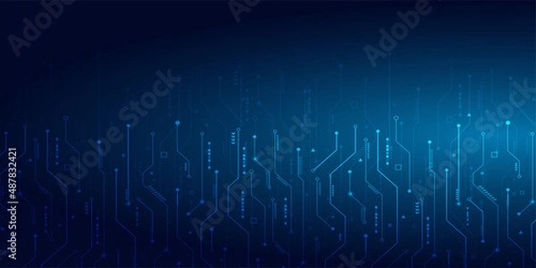 Fototapeta Circuit board.Technology background design.Electronic system concept. i