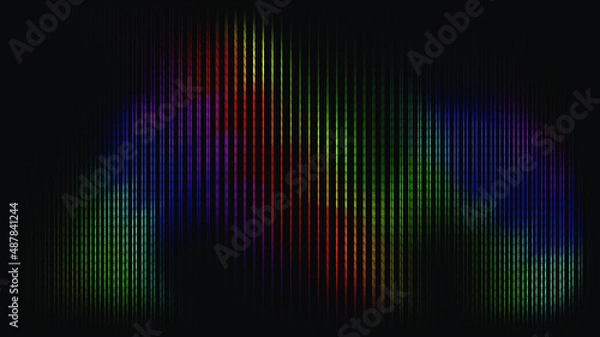 Fototapeta Abstract color effect flow on dark background. Vector  illustration
