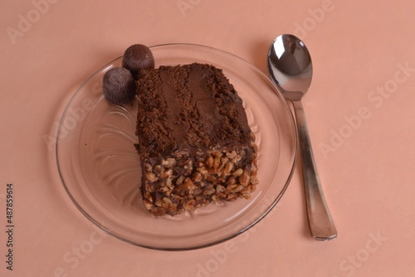 Obraz foto de pastel de chocolate