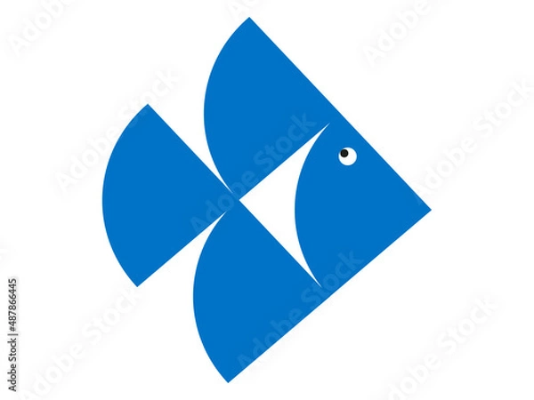 Obraz Silhouette Fish Logo Design Template.Vector