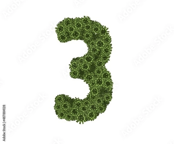 Fototapeta Virus Themed Font Number 3