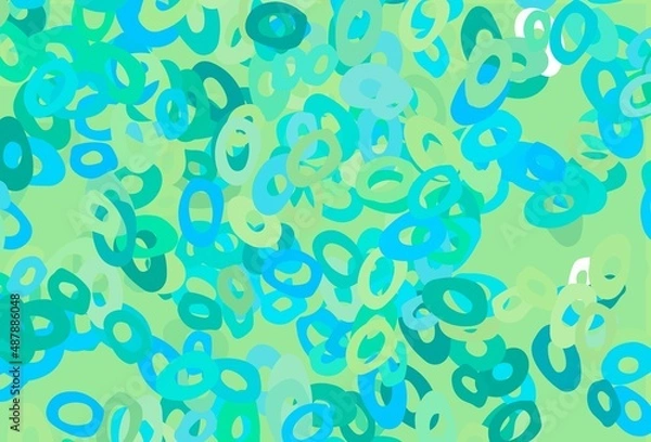 Fototapeta Light Blue, Yellow vector pattern with spheres.