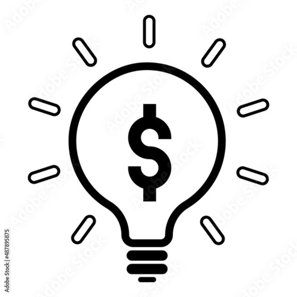 Fototapeta Business Idea Flat Icon Isolated On White Background