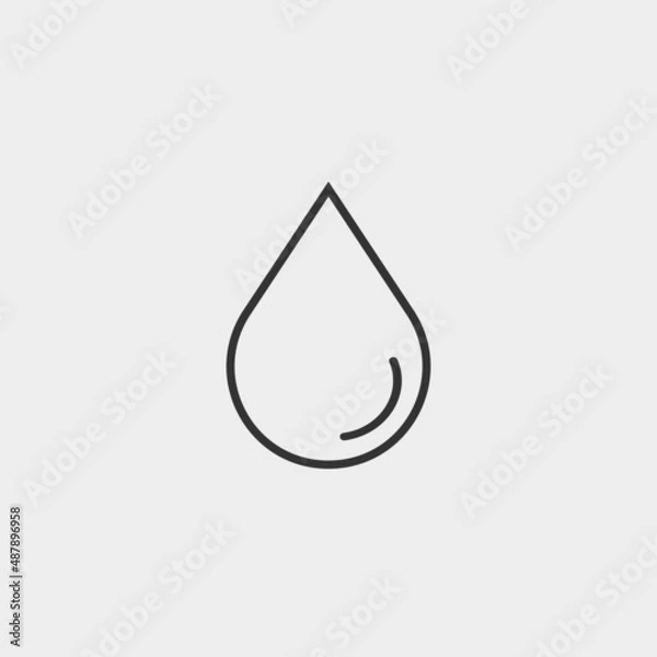 Obraz Water drop vector icon illustration sign