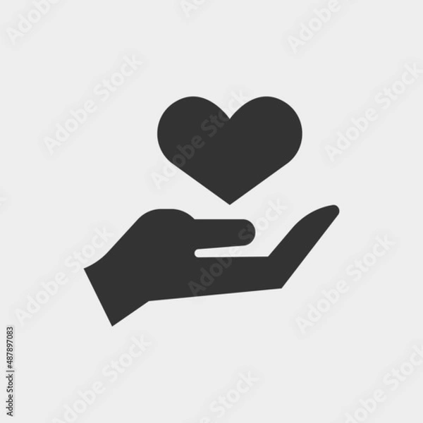 Obraz Care vector icon illustration sign