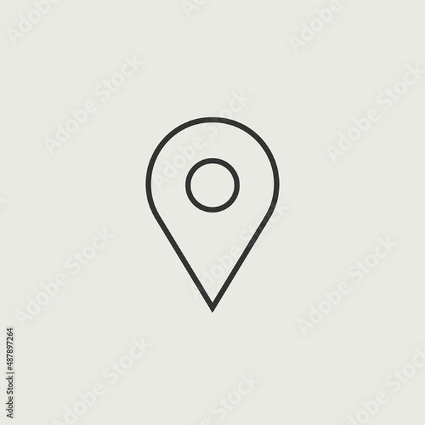 Fototapeta Location pin vector icon illustration sign