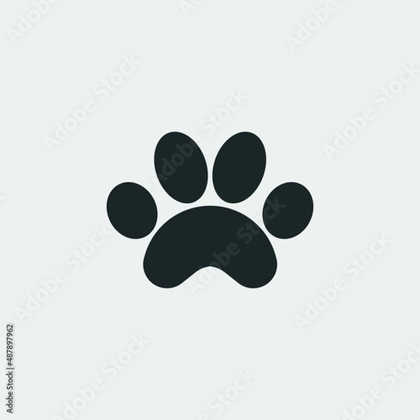 Fototapeta Paw vector icon illustration sign
