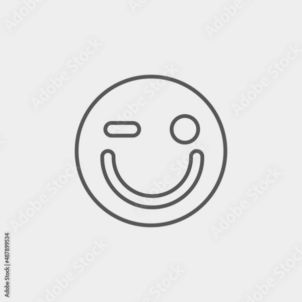 Obraz Winking vector icon illustration sign