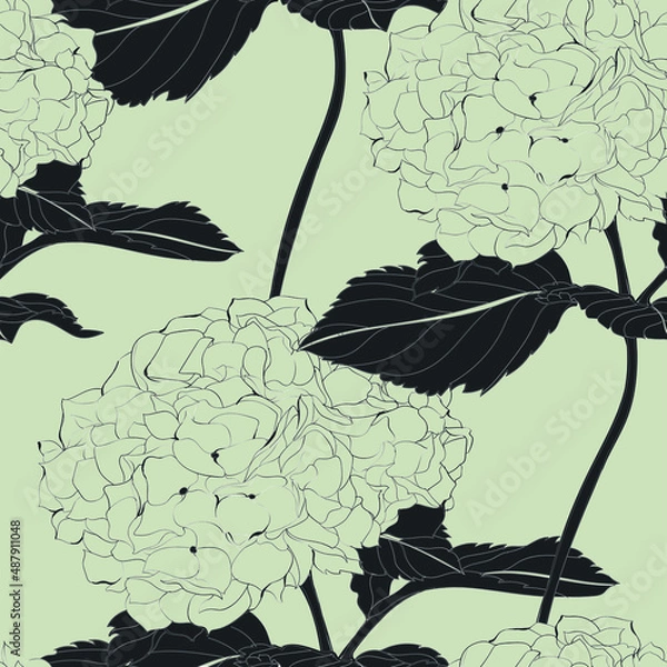 Obraz Beautiful seamless pattern with floral background.