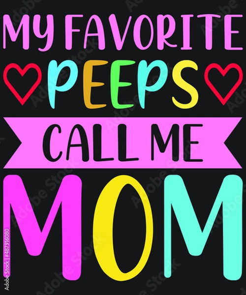 Obraz Mom Life T-shirt Design 