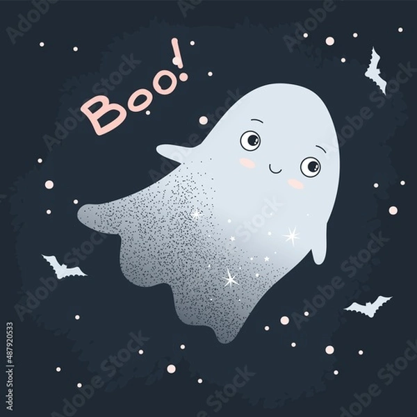 Obraz Ghost vampire vector illustration dark background
