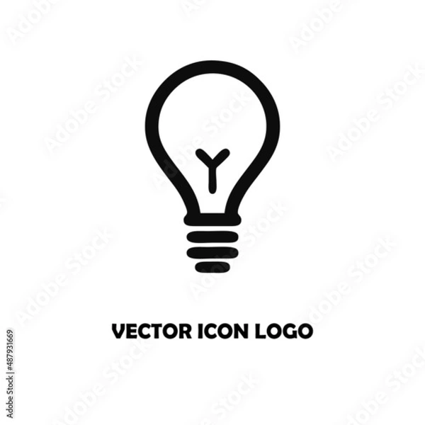 Fototapeta Light bulb. Bulb vector icon 