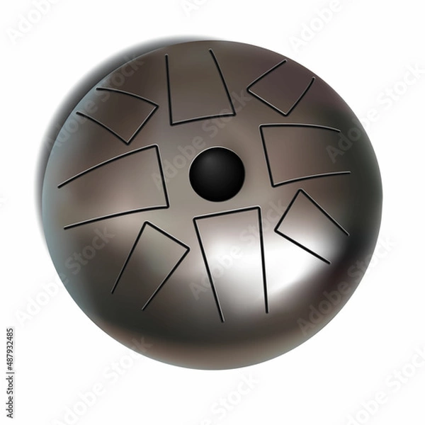 Obraz Realistic glucophone isolated on a white background. Vector image of the hangdram.