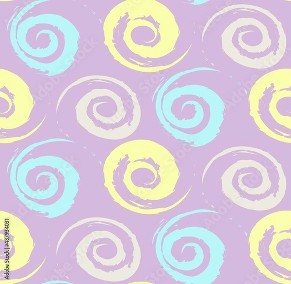 Fototapeta seamless pattern swirls of candy colors