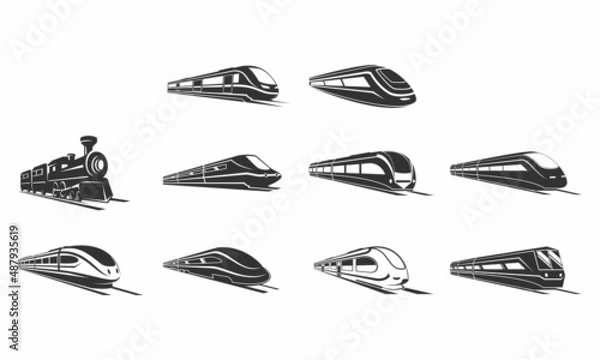Obraz Kind of train set illustration vector design