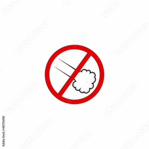 Fototapeta no fart icon on isolated
