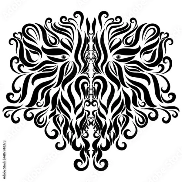 Obraz design bear head graceful pattern twisted
vintage rambling and curly lines in black