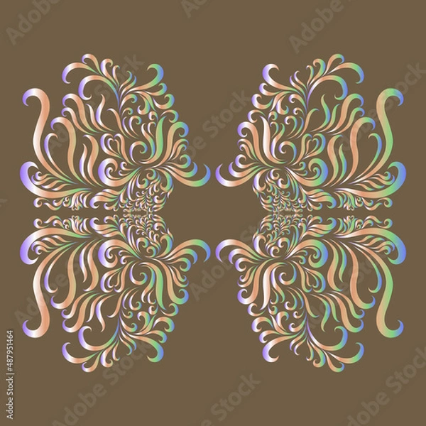 Obraz abstract elegant design decorative filigree curly lines vintage floral pattern retro