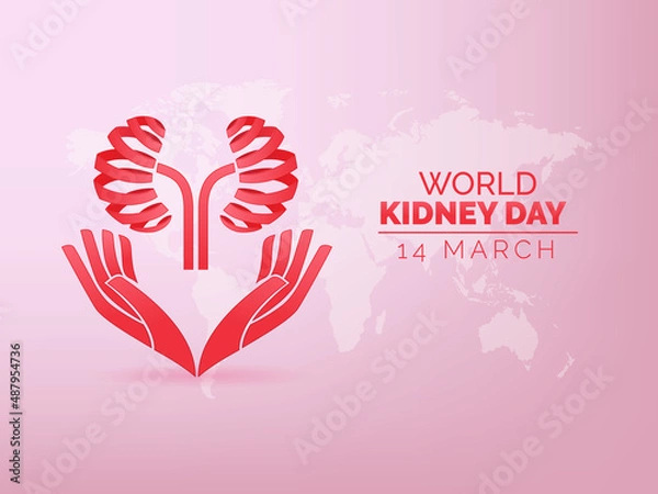 Obraz world kidney day vector illustration