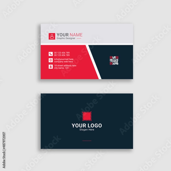 Fototapeta Modern business card design template vector