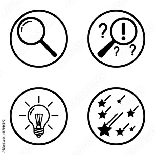 Fototapeta Circles1-2 Flat Icon Set Isolated On White Background