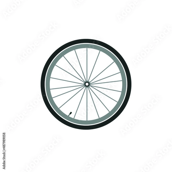 Obraz bicycle wheel isolated on white