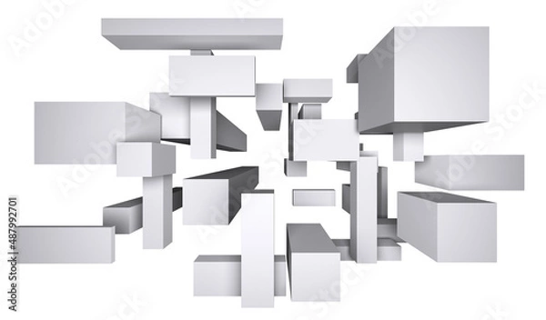 Fototapeta 3d render cubes