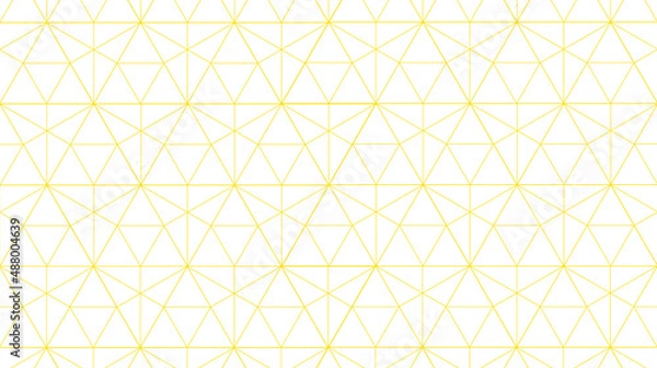 Obraz Abstract vector background of bright yellow geometrical lines forming pattern on white background. Seamless pattern. Classic, simple, clean design. Summer, cheerful, vibrant background. Copy space.
