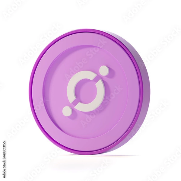 Obraz 3d render icon crypto currency symbol illustration, isolate