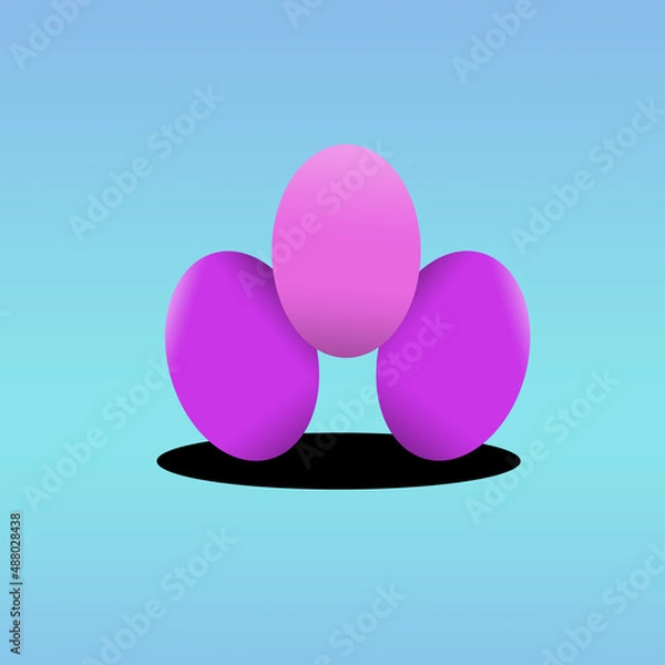 Fototapeta easter pink eggs easter holidays card 