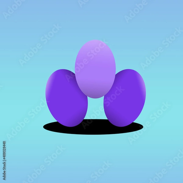 Fototapeta easter purple eggs easter holidays card 