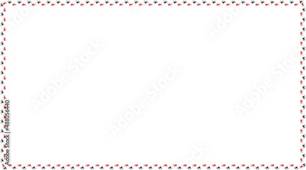 Fototapeta Ants Border with transparent background