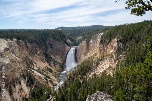 Obraz yellowstone waterfall