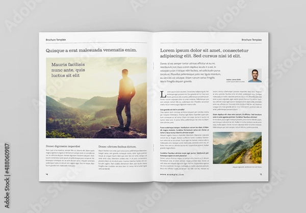 Fototapeta Opened Brochure Mockup