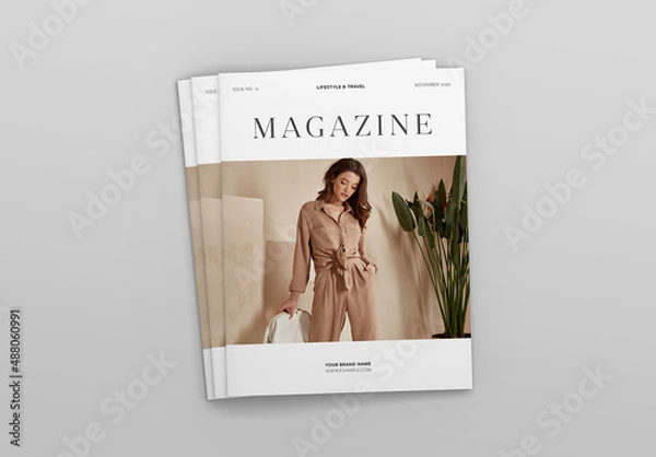 Fototapeta Top View Magazines Mockup