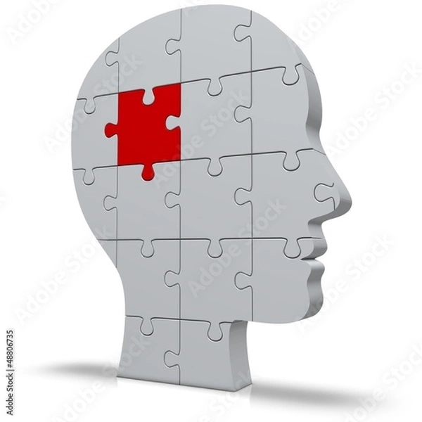 Obraz Kopf mit Puzzle