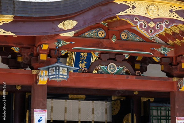 Obraz EOSRP.広島福山、神社鮮やか装飾。