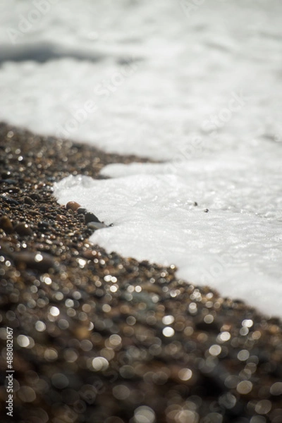 Fototapeta pebbles on the beach