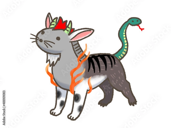 Fototapeta 家内安全ヲ守十二支之図