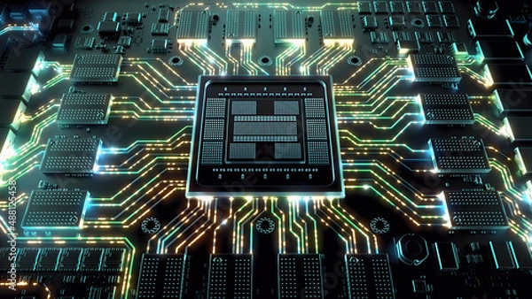 Fototapeta Circuit Board Visual Effects	