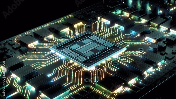 Fototapeta Circuit Board Visual Effects	