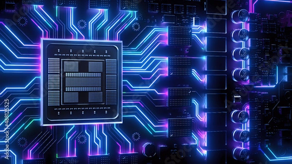 Fototapeta Circuit Board Visual Effects	