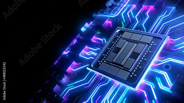 Fototapeta Circuit Board Visual Effects	